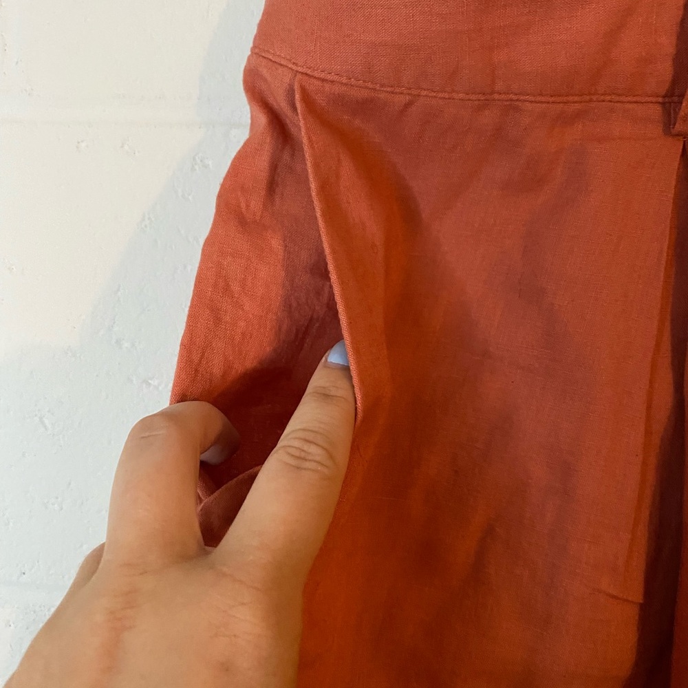 Ava & Viv Rust Orange Linen Blend Plus Size Women’s Shorts Size 3X - Picture 5 of 7